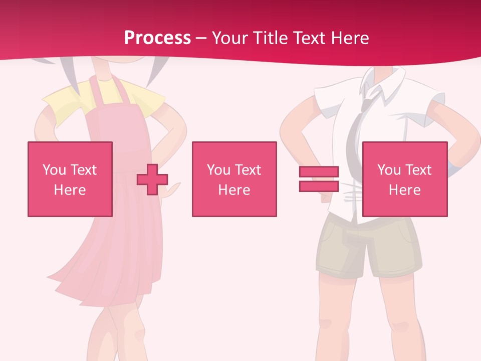 Cartoon Boy And Girl PowerPoint Template