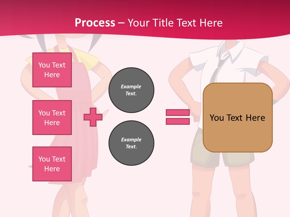Cartoon Boy And Girl PowerPoint Template