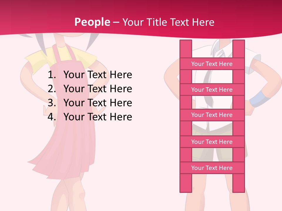 Cartoon Boy And Girl PowerPoint Template