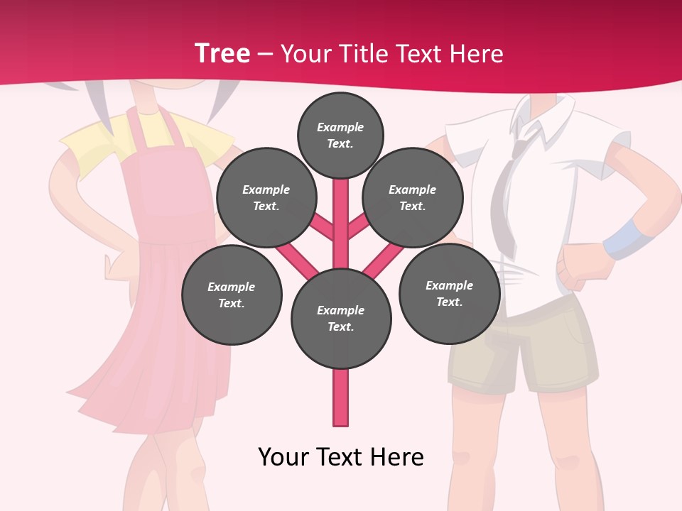 Cartoon Boy And Girl PowerPoint Template