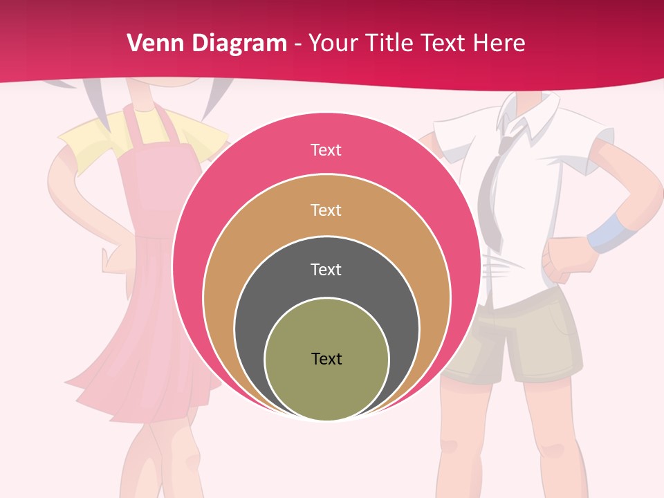 Cartoon Boy And Girl PowerPoint Template