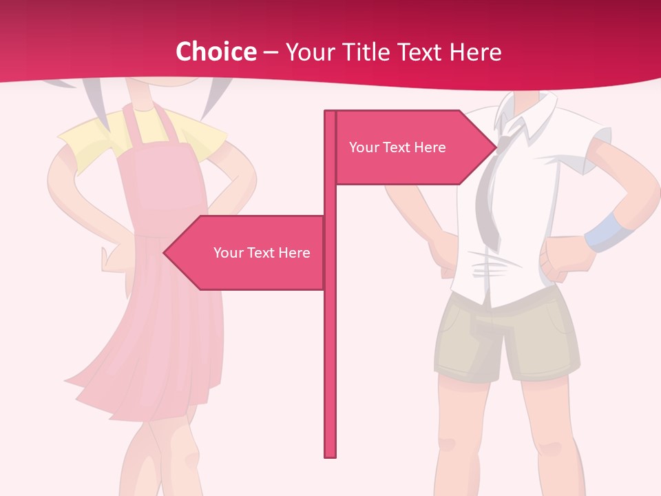 Cartoon Boy And Girl PowerPoint Template