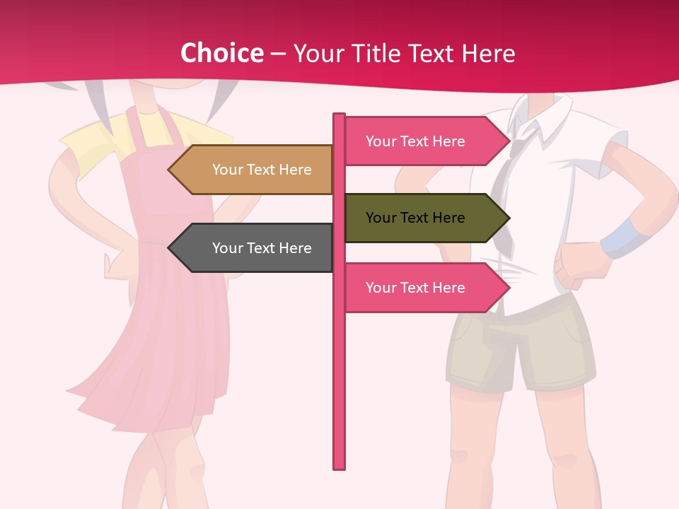 Cartoon Boy And Girl PowerPoint Template