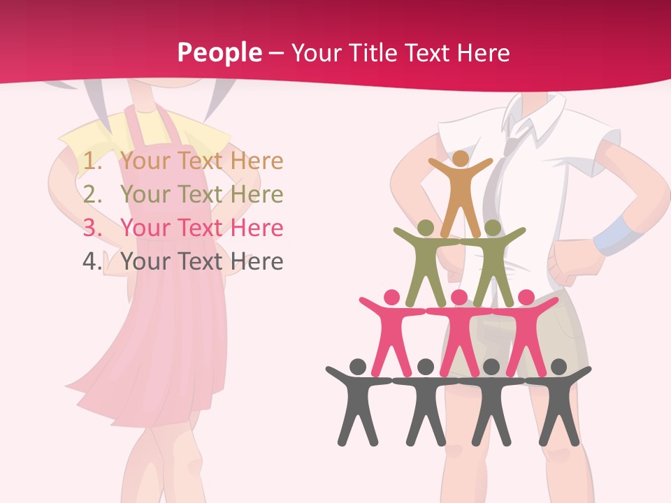 Cartoon Boy And Girl PowerPoint Template