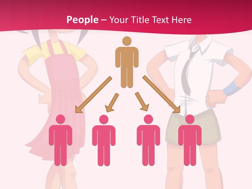 Cartoon Boy And Girl PowerPoint Template