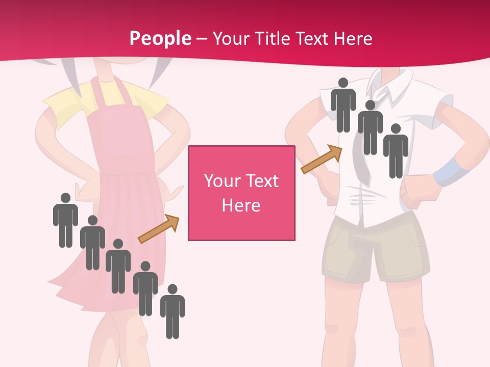 Cartoon Boy And Girl PowerPoint Template