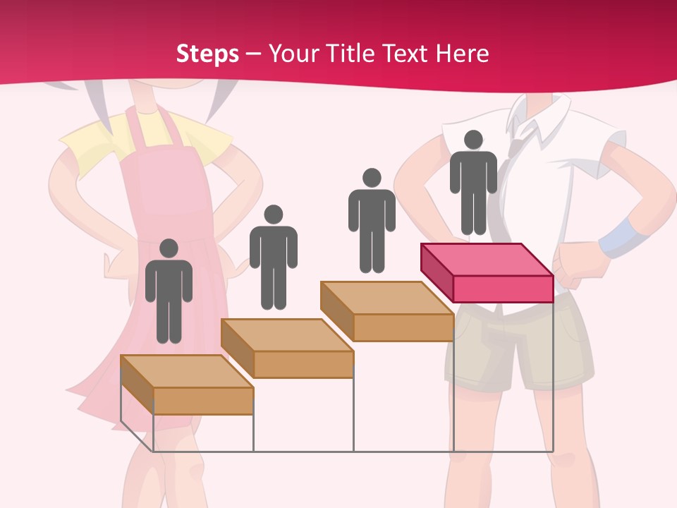 Cartoon Boy And Girl PowerPoint Template