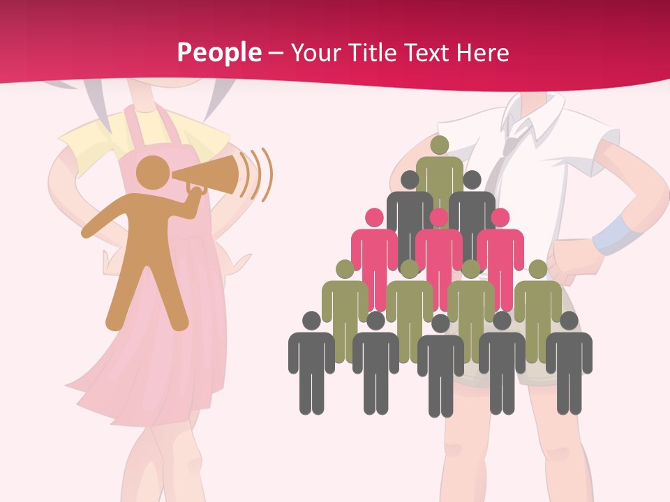 Cartoon Boy And Girl PowerPoint Template