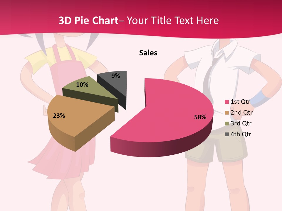 Cartoon Boy And Girl PowerPoint Template