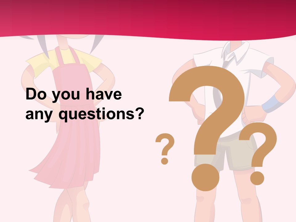 Cartoon Boy And Girl PowerPoint Template