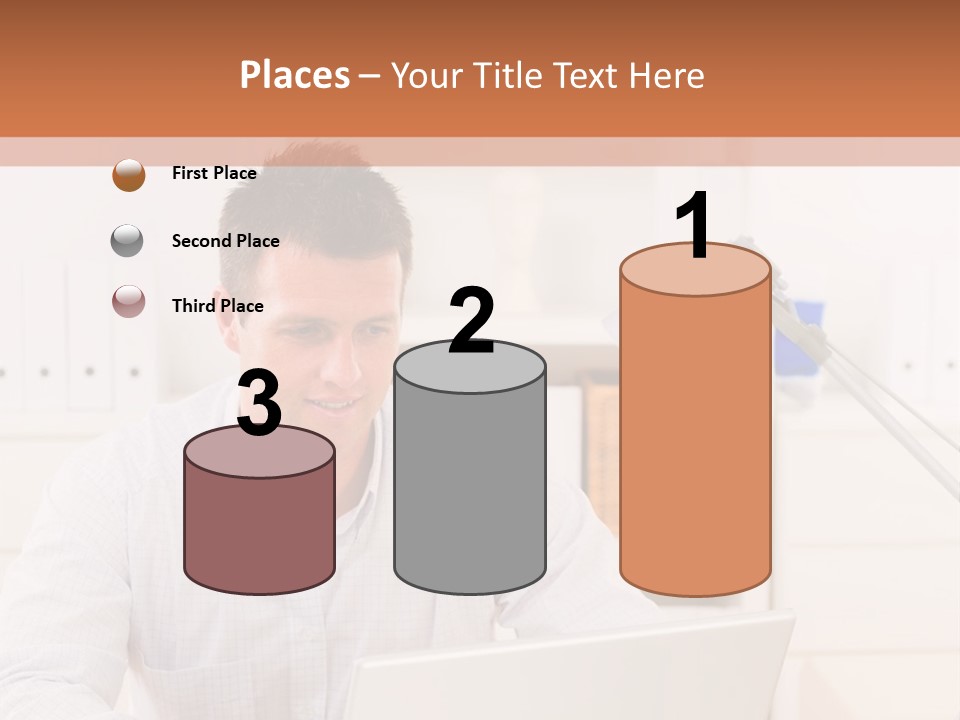 Working On A Laptop PowerPoint Template