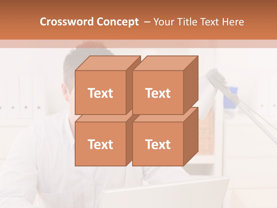 Working On A Laptop PowerPoint Template