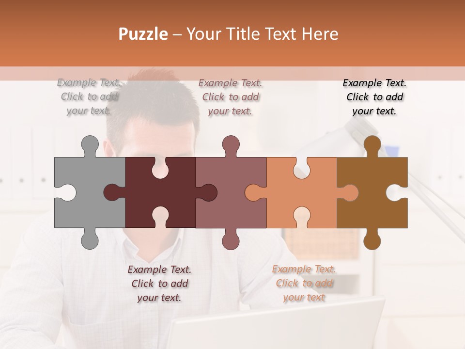 Working On A Laptop PowerPoint Template