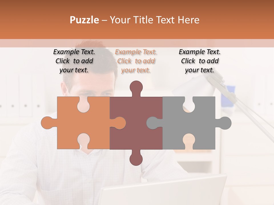 Working On A Laptop PowerPoint Template