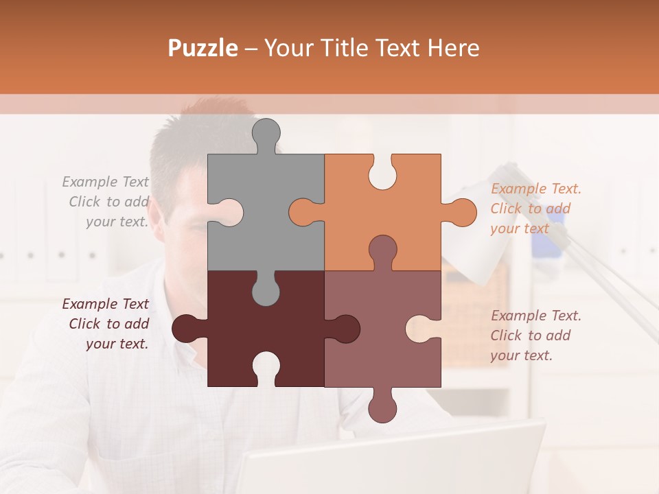 Working On A Laptop PowerPoint Template