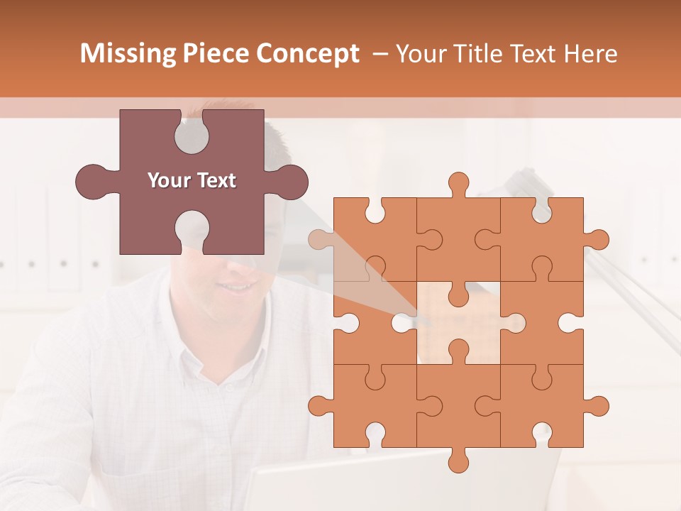 Working On A Laptop PowerPoint Template