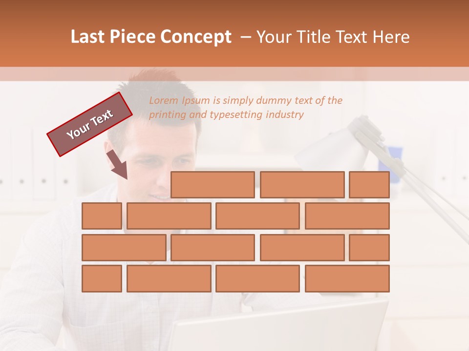 Working On A Laptop PowerPoint Template