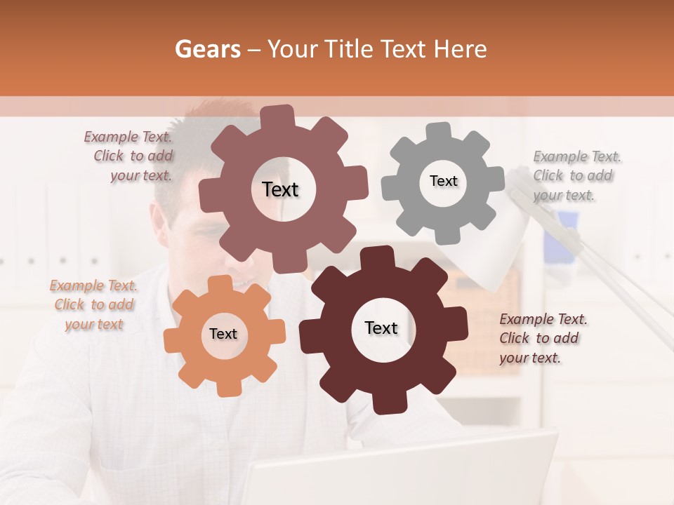 Working On A Laptop PowerPoint Template