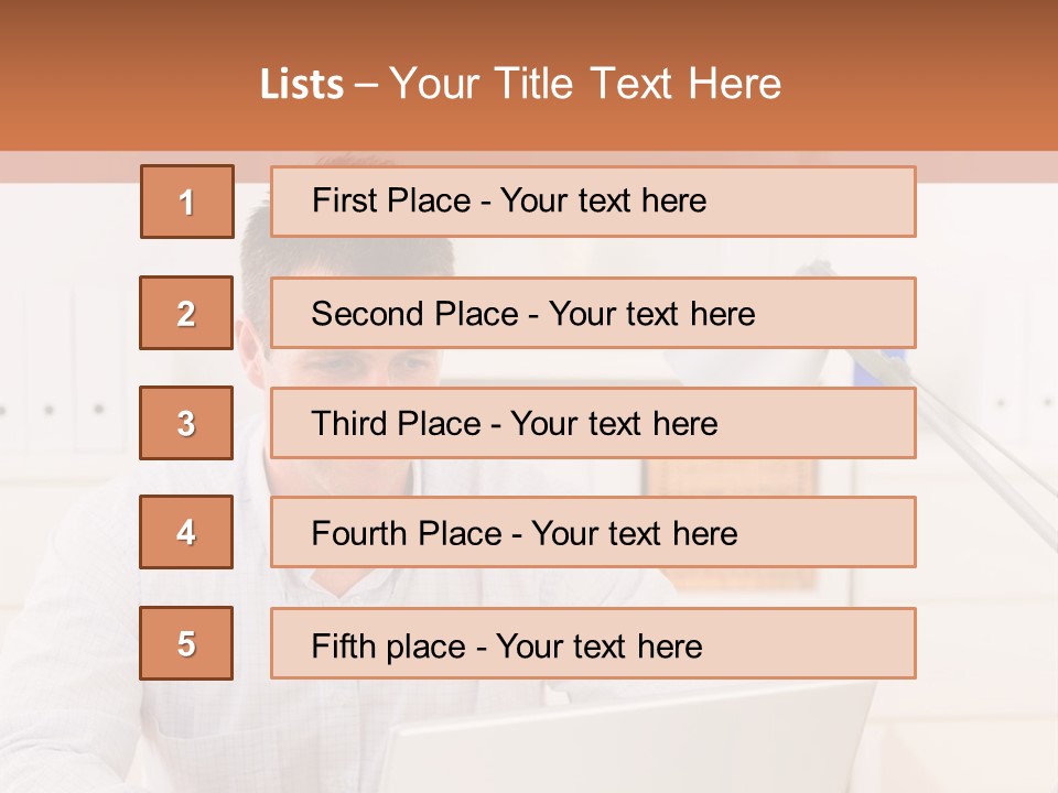 Working On A Laptop PowerPoint Template