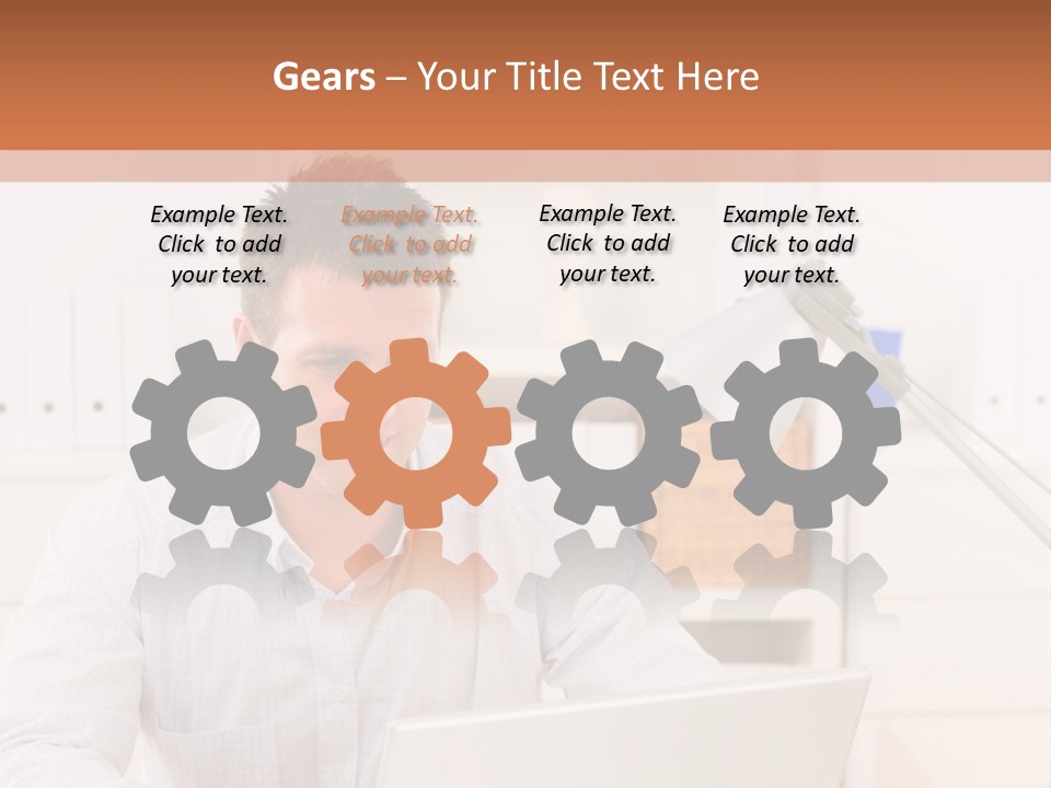 Working On A Laptop PowerPoint Template