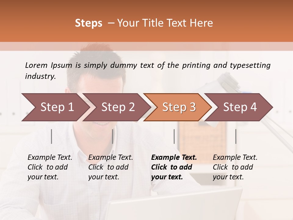 Working On A Laptop PowerPoint Template