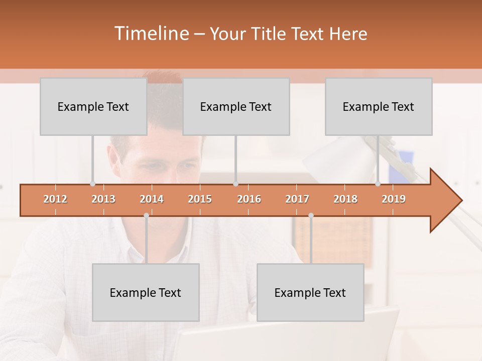 Working On A Laptop PowerPoint Template
