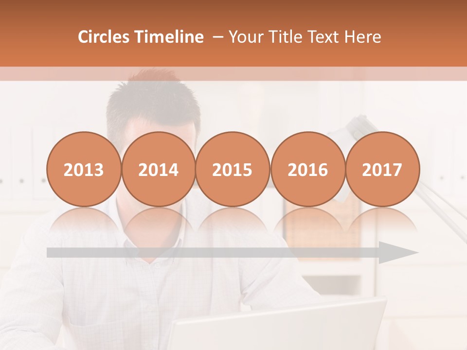 Working On A Laptop PowerPoint Template