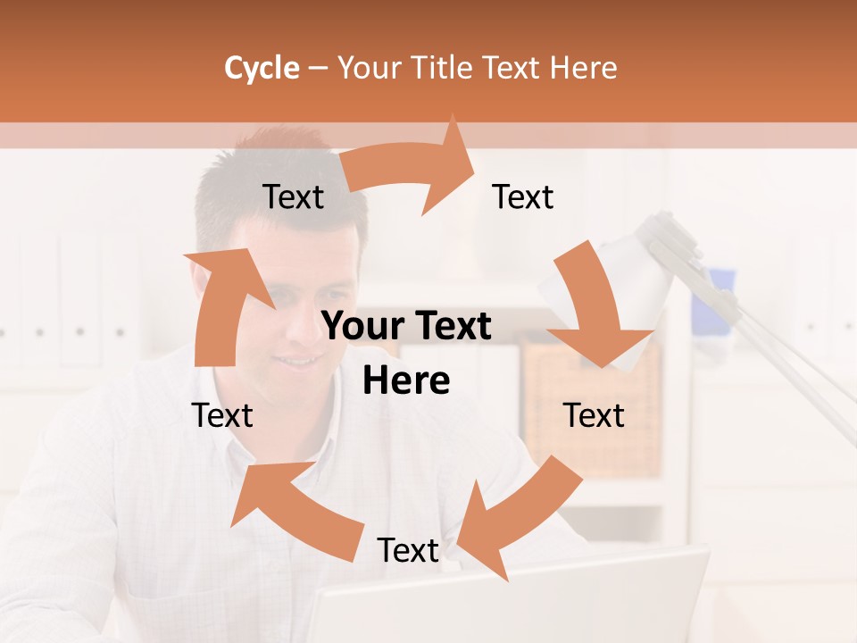 Working On A Laptop PowerPoint Template