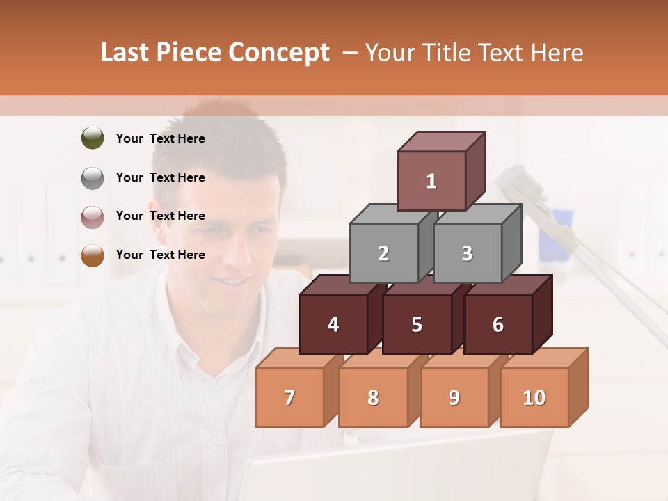 Working On A Laptop PowerPoint Template