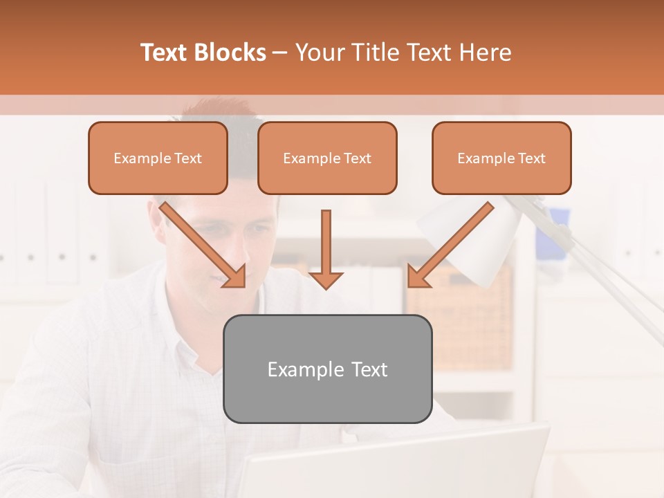 Working On A Laptop PowerPoint Template