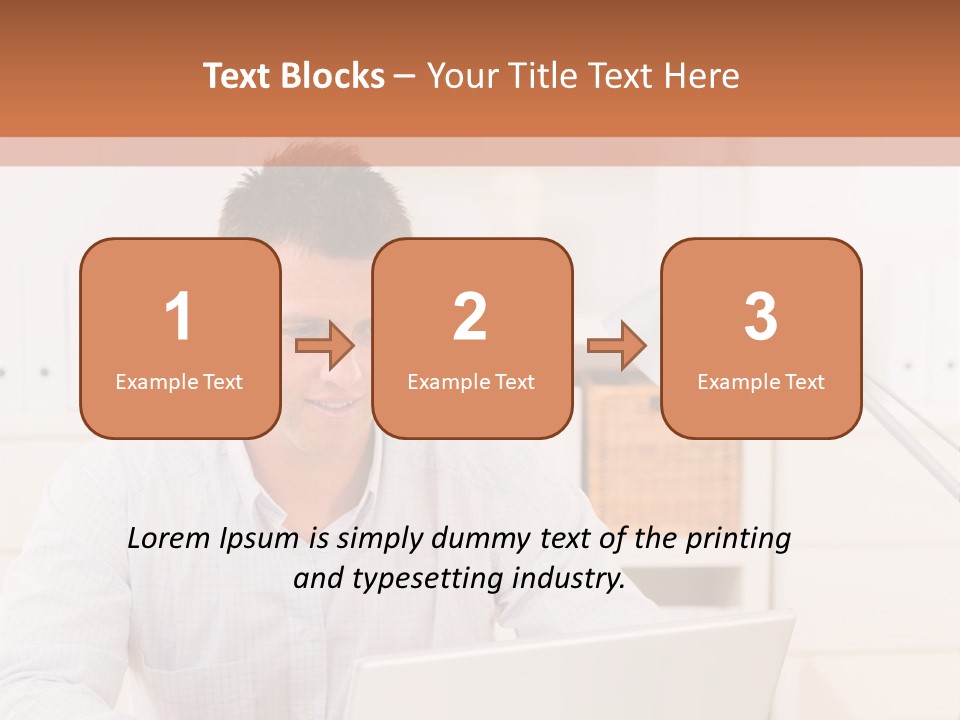 Working On A Laptop PowerPoint Template