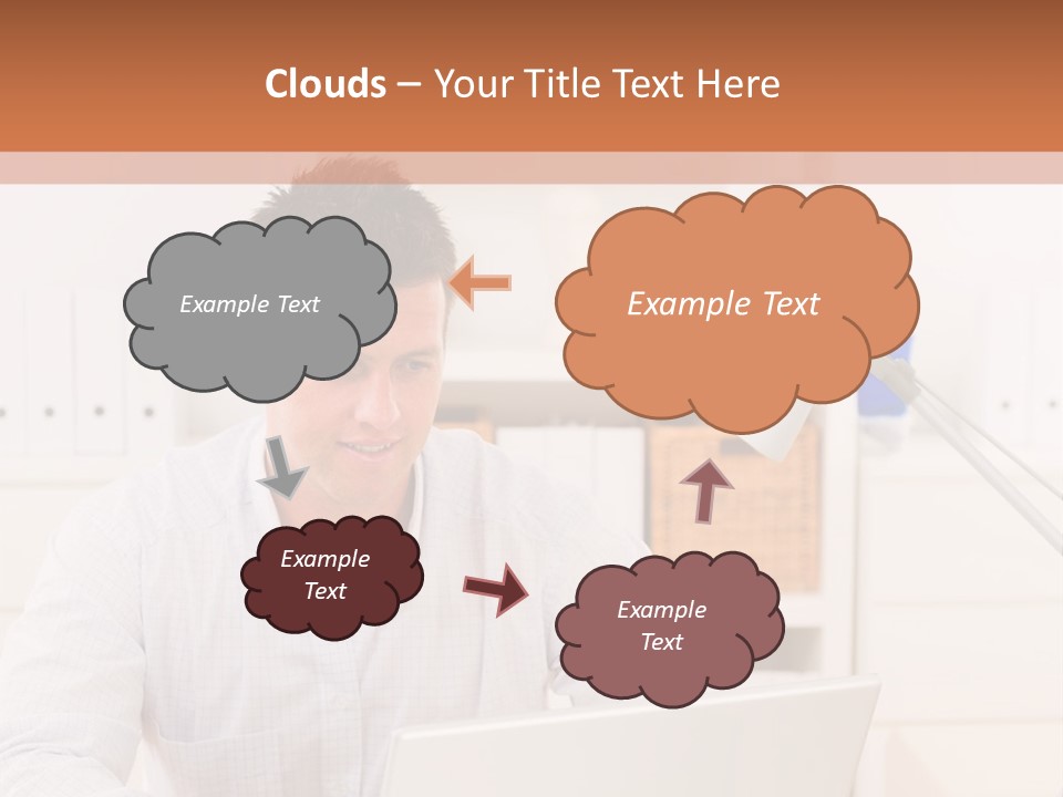Working On A Laptop PowerPoint Template