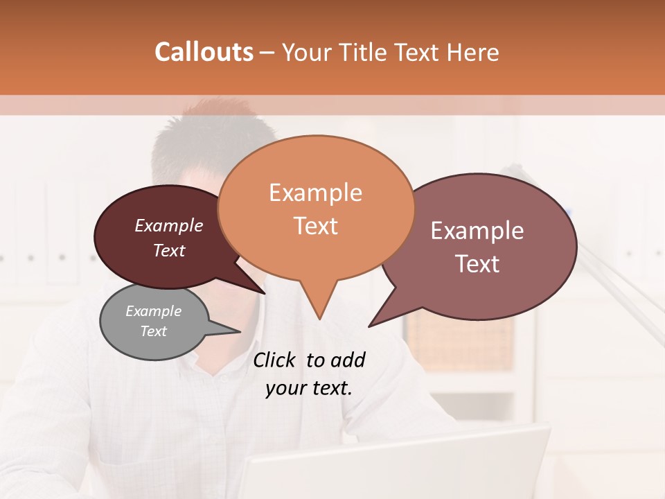 Working On A Laptop PowerPoint Template