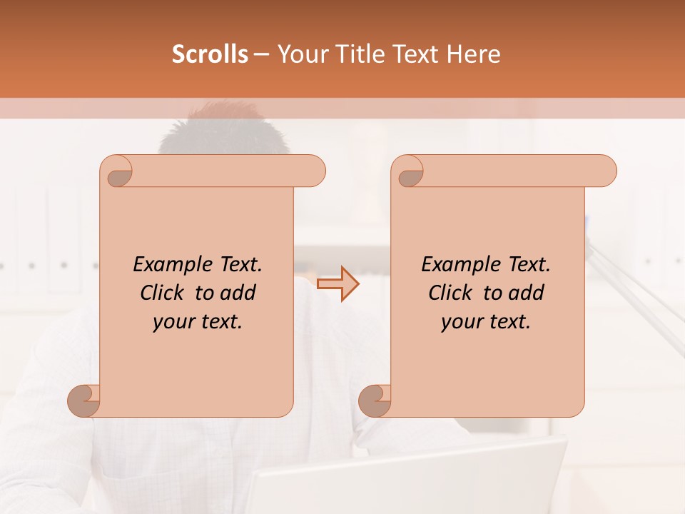 Working On A Laptop PowerPoint Template