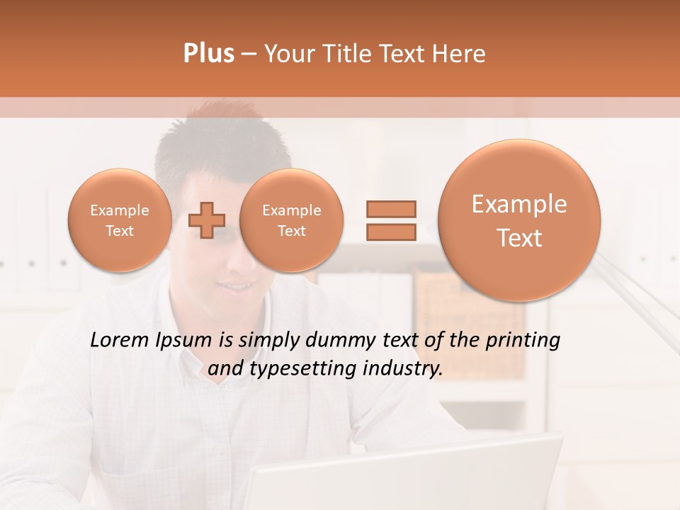 Working On A Laptop PowerPoint Template