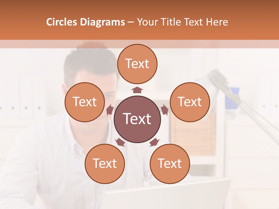 Working On A Laptop PowerPoint Template