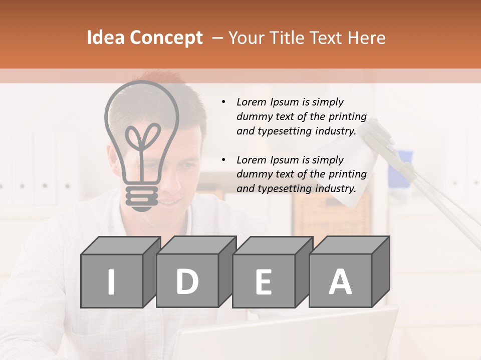 Working On A Laptop PowerPoint Template
