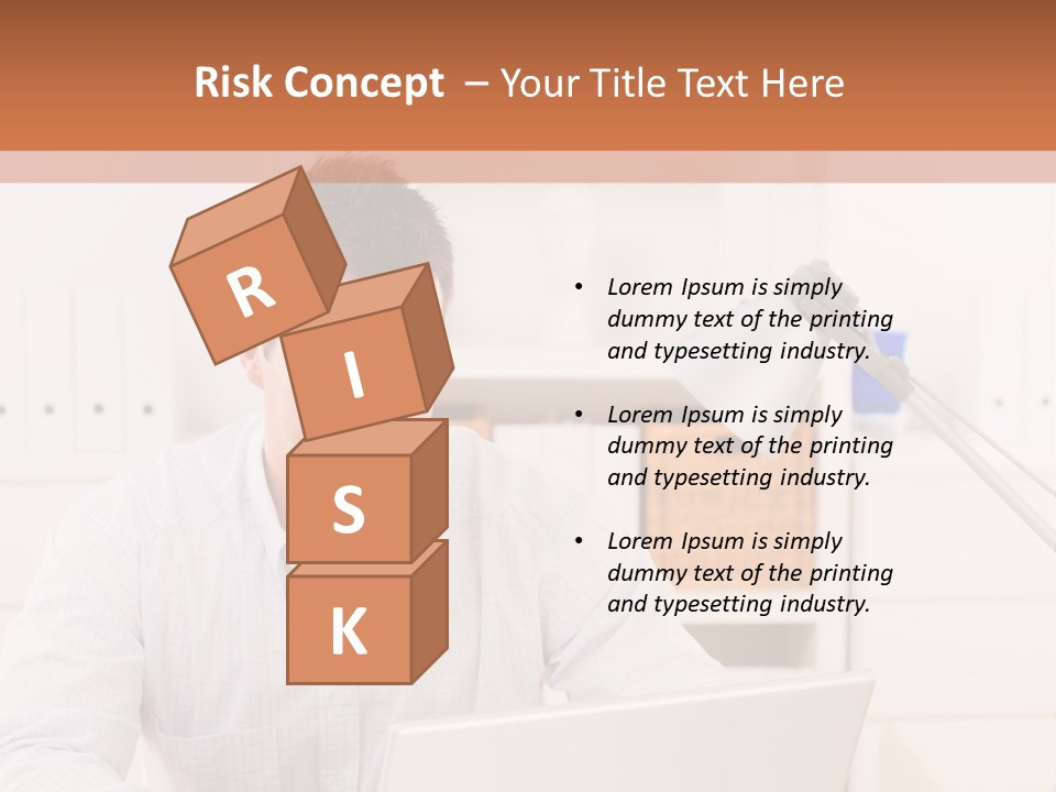 Working On A Laptop PowerPoint Template