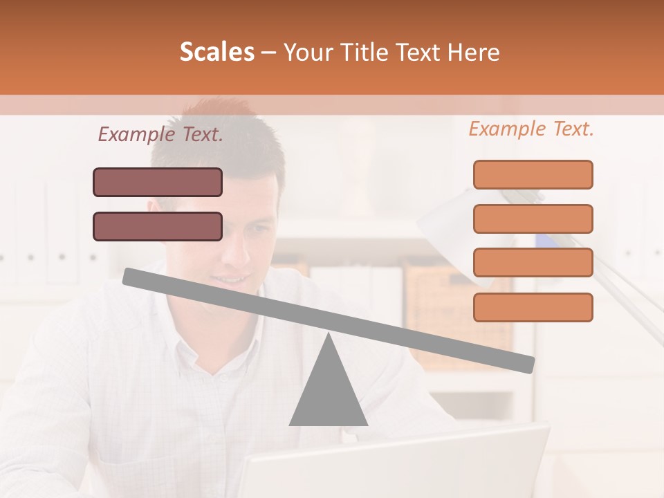 Working On A Laptop PowerPoint Template