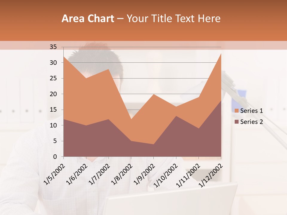 Working On A Laptop PowerPoint Template
