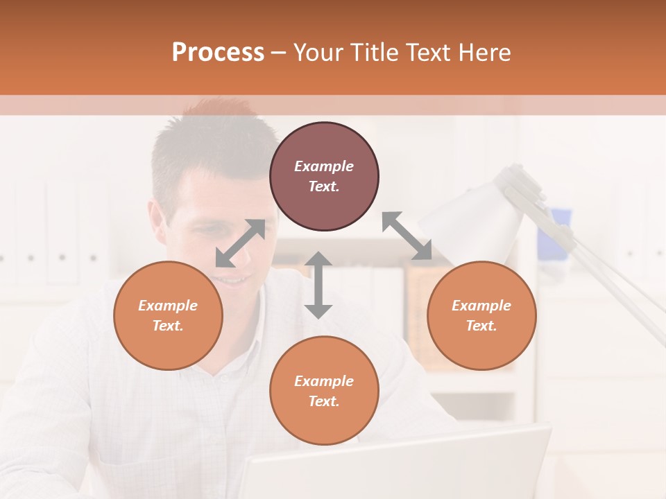 Working On A Laptop PowerPoint Template