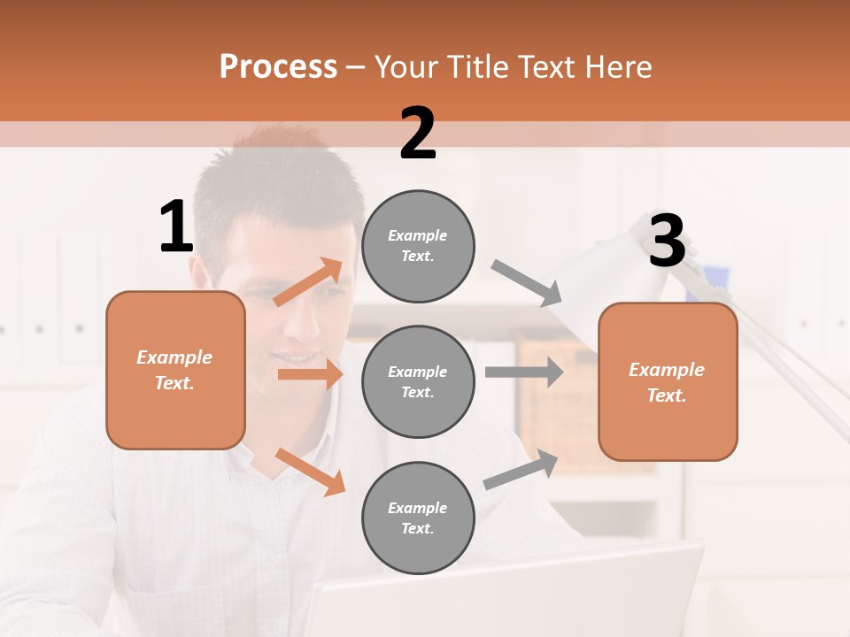 Working On A Laptop PowerPoint Template
