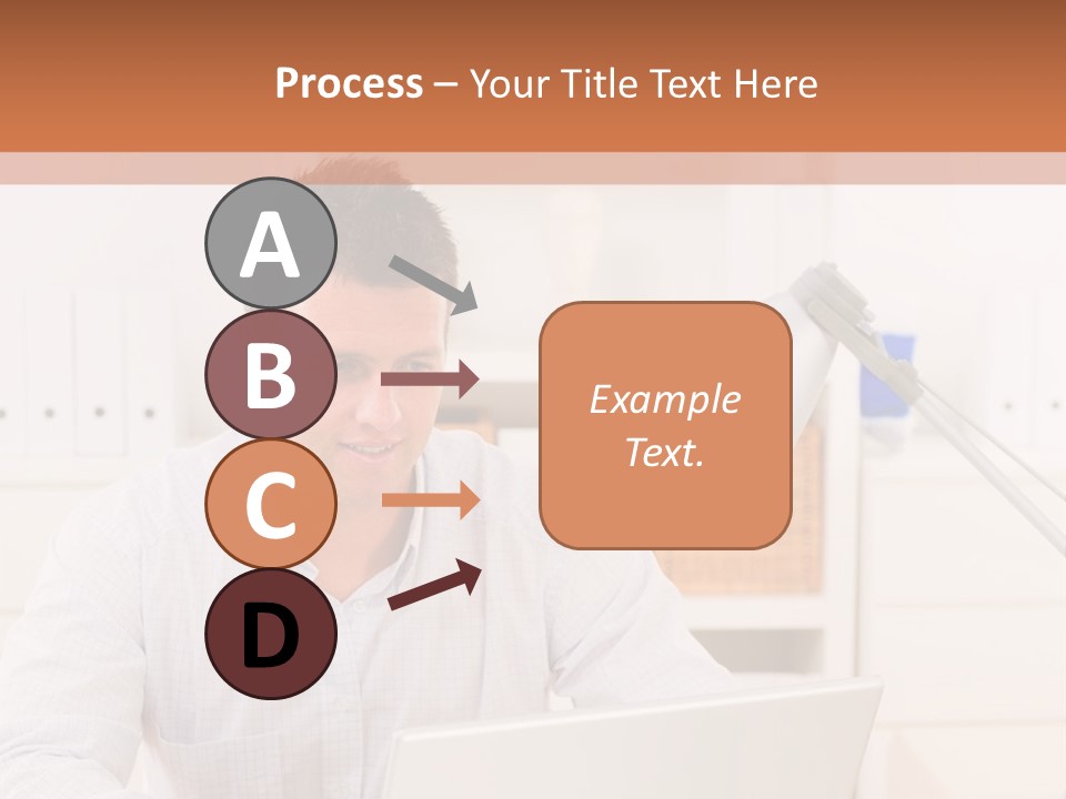 Working On A Laptop PowerPoint Template