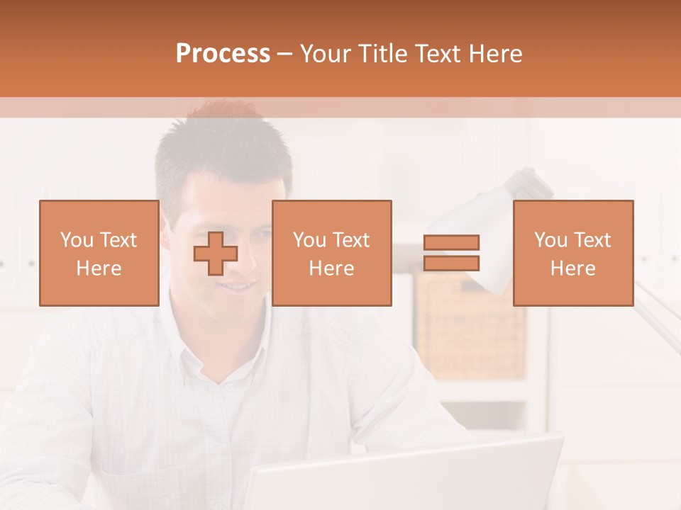 Working On A Laptop PowerPoint Template