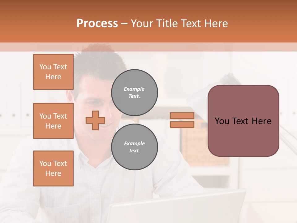 Working On A Laptop PowerPoint Template