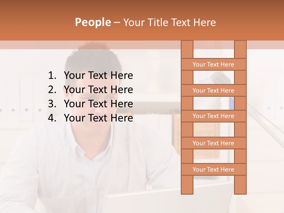 Working On A Laptop PowerPoint Template