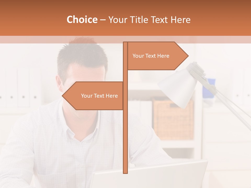 Working On A Laptop PowerPoint Template