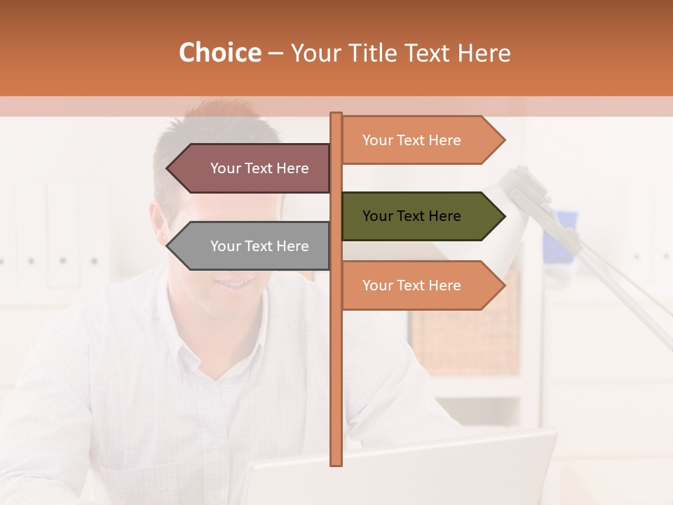 Working On A Laptop PowerPoint Template