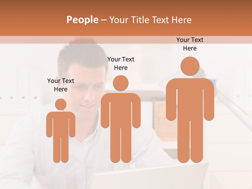 Working On A Laptop PowerPoint Template