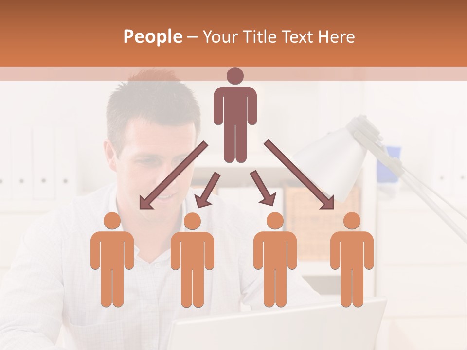 Working On A Laptop PowerPoint Template